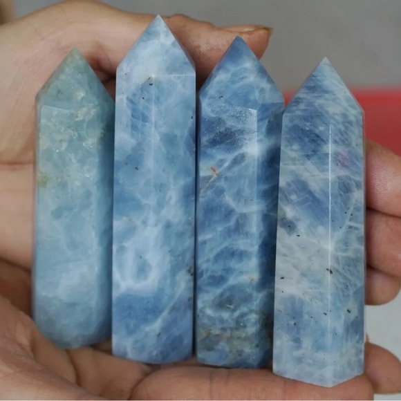 Earth Jewelry - Blue Celestite Gemstone tower